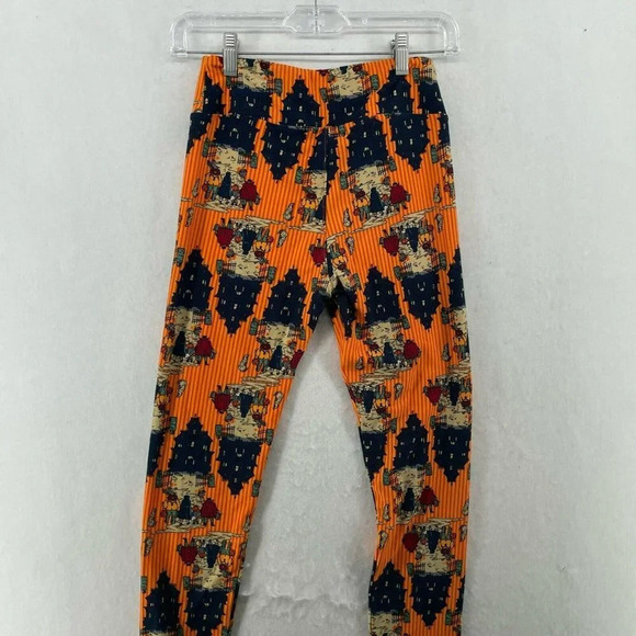 LulaRoe Leggings Women's Sz OS Orange Haunted House Halloween Trick-or-Treat - Picture 8 of 12